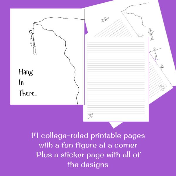 Hang In There: Journal Page Printables & Digital Stickers