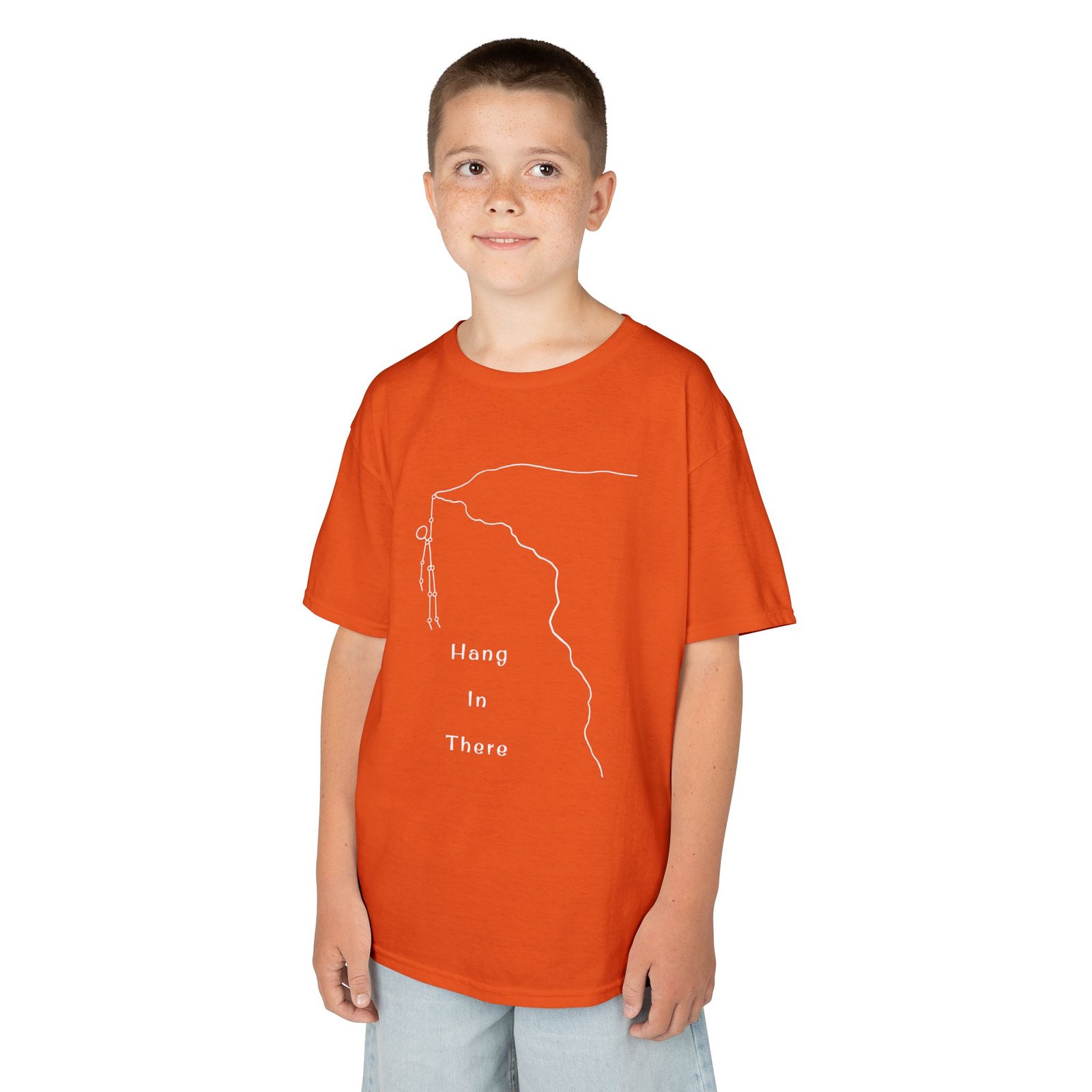 Kids Tee — Minimal Climber Design “Hang In There” - Image 15