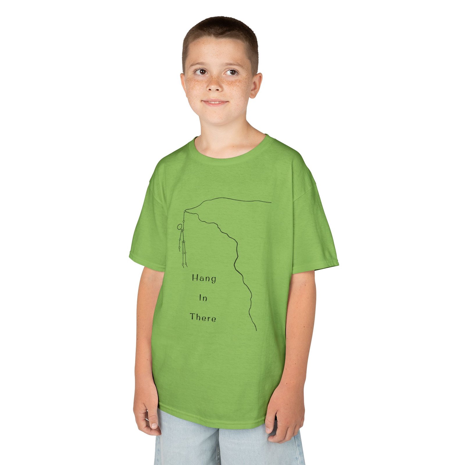 Kids Tee — Minimal Climber Design “Hang In There” - Image 24