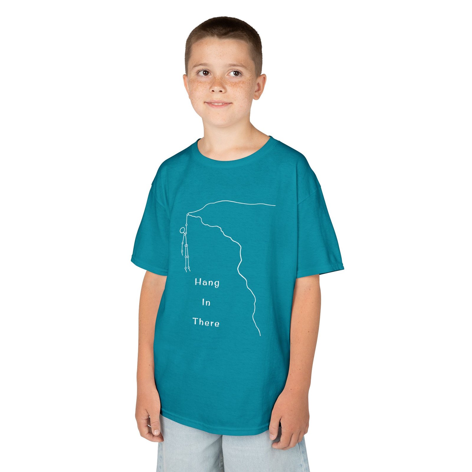 Kids Tee — Minimal Climber Design “Hang In There” - Image 33