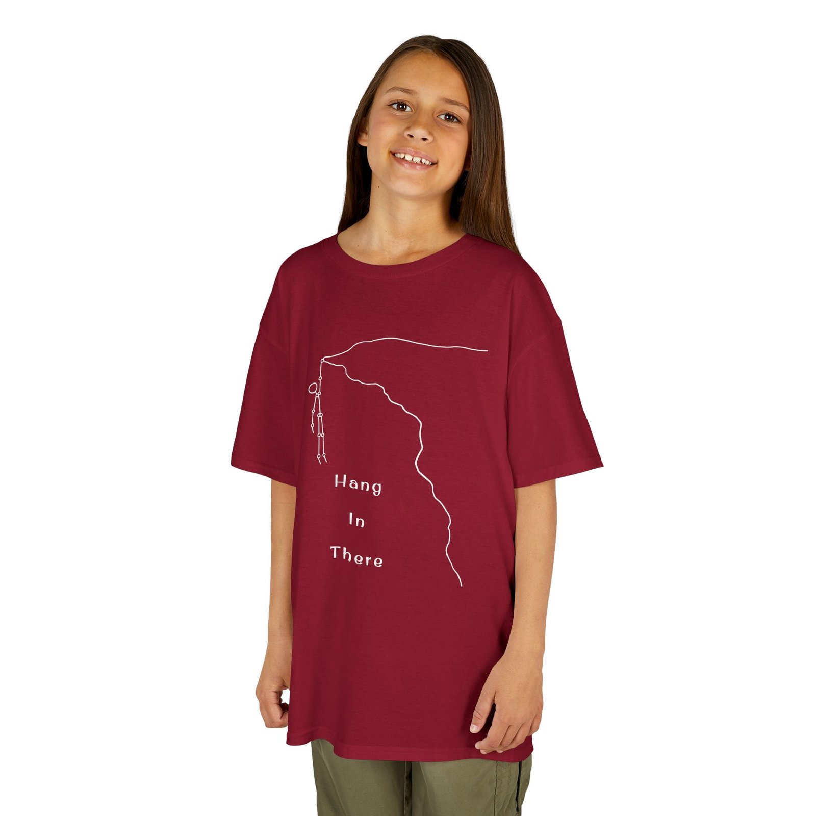 Kids Tee — Minimal Climber Design “Hang In There” - Image 59
