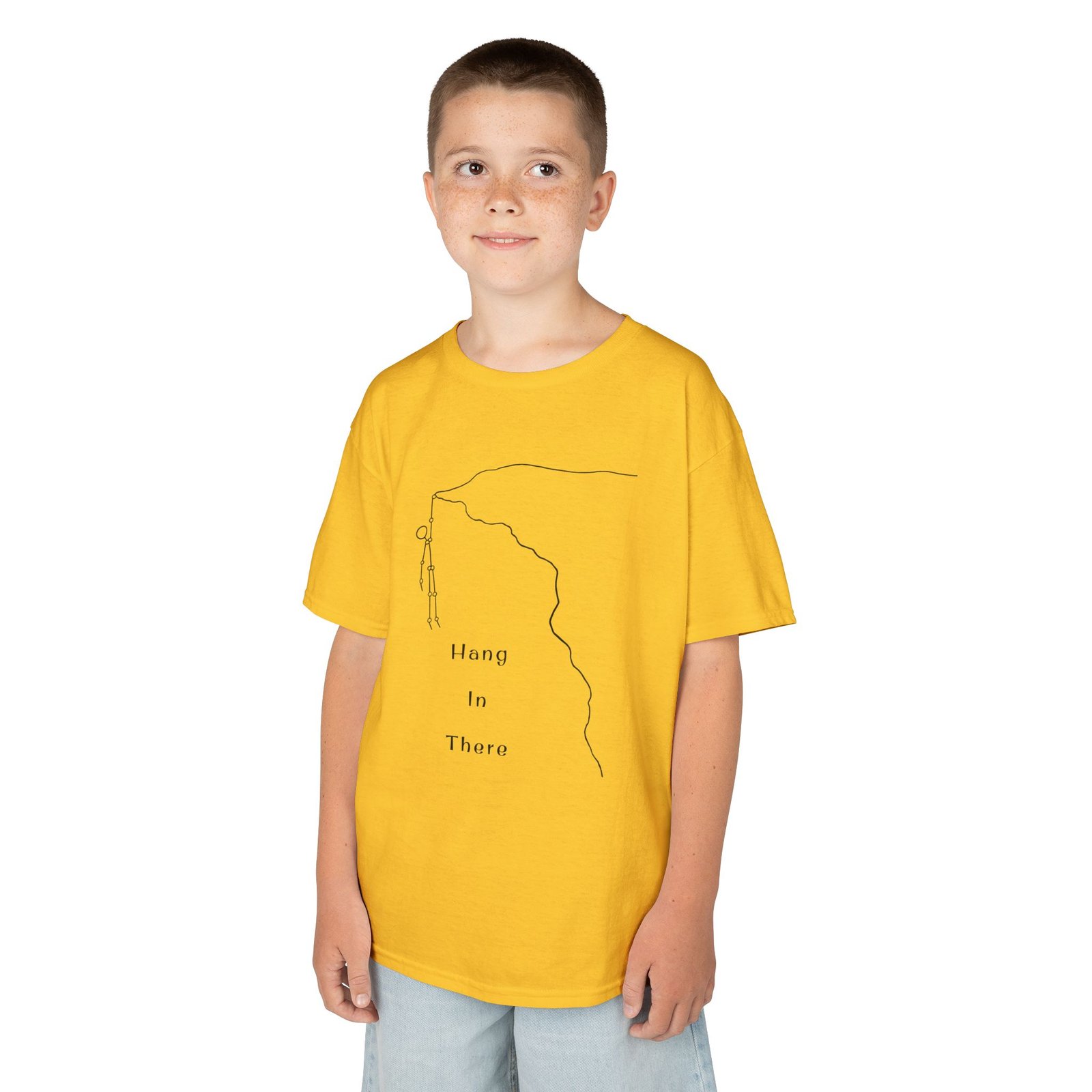 Kids Tee — Minimal Climber Design “Hang In There” - Image 21