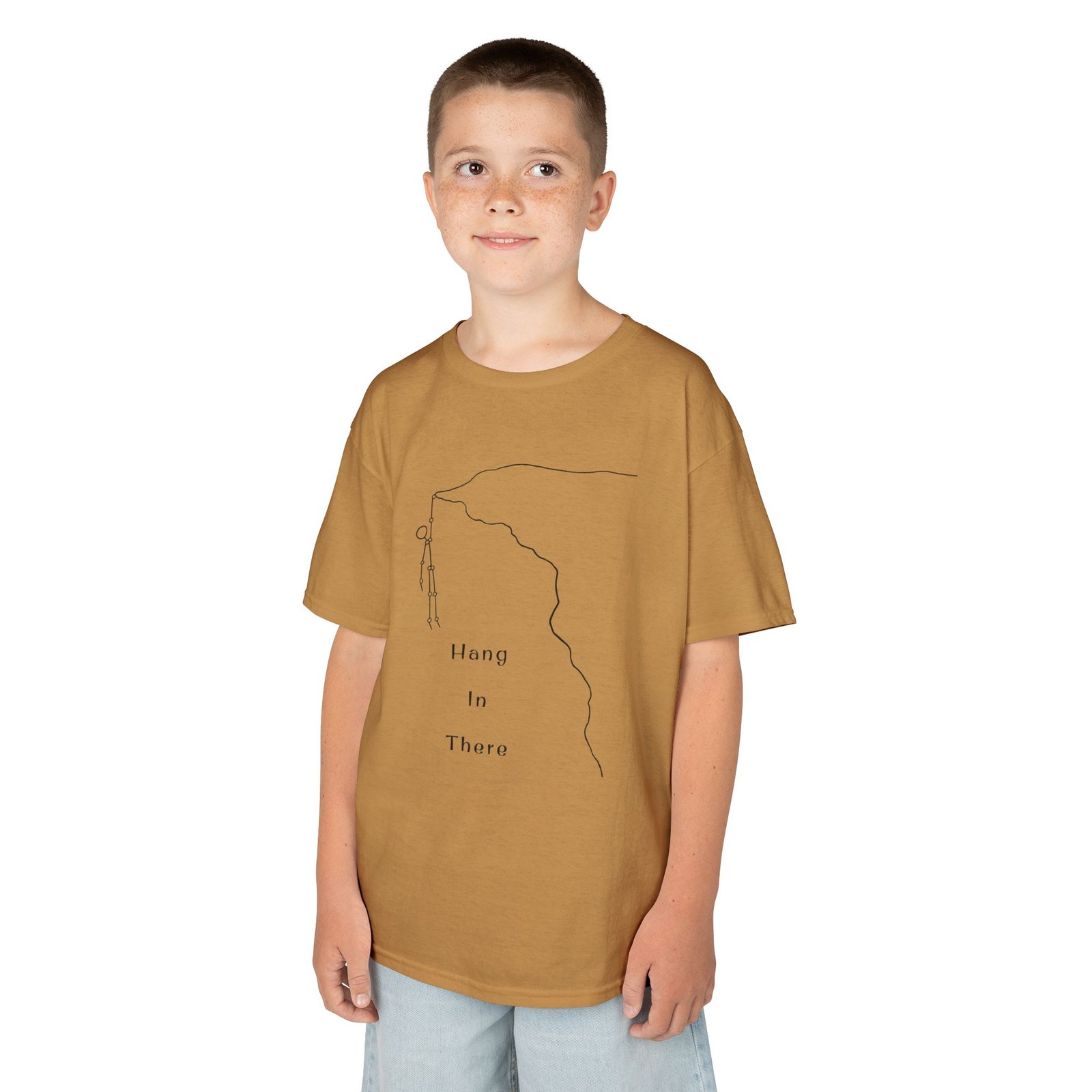 Kids Tee — Minimal Climber Design “Hang In There” - Image 12