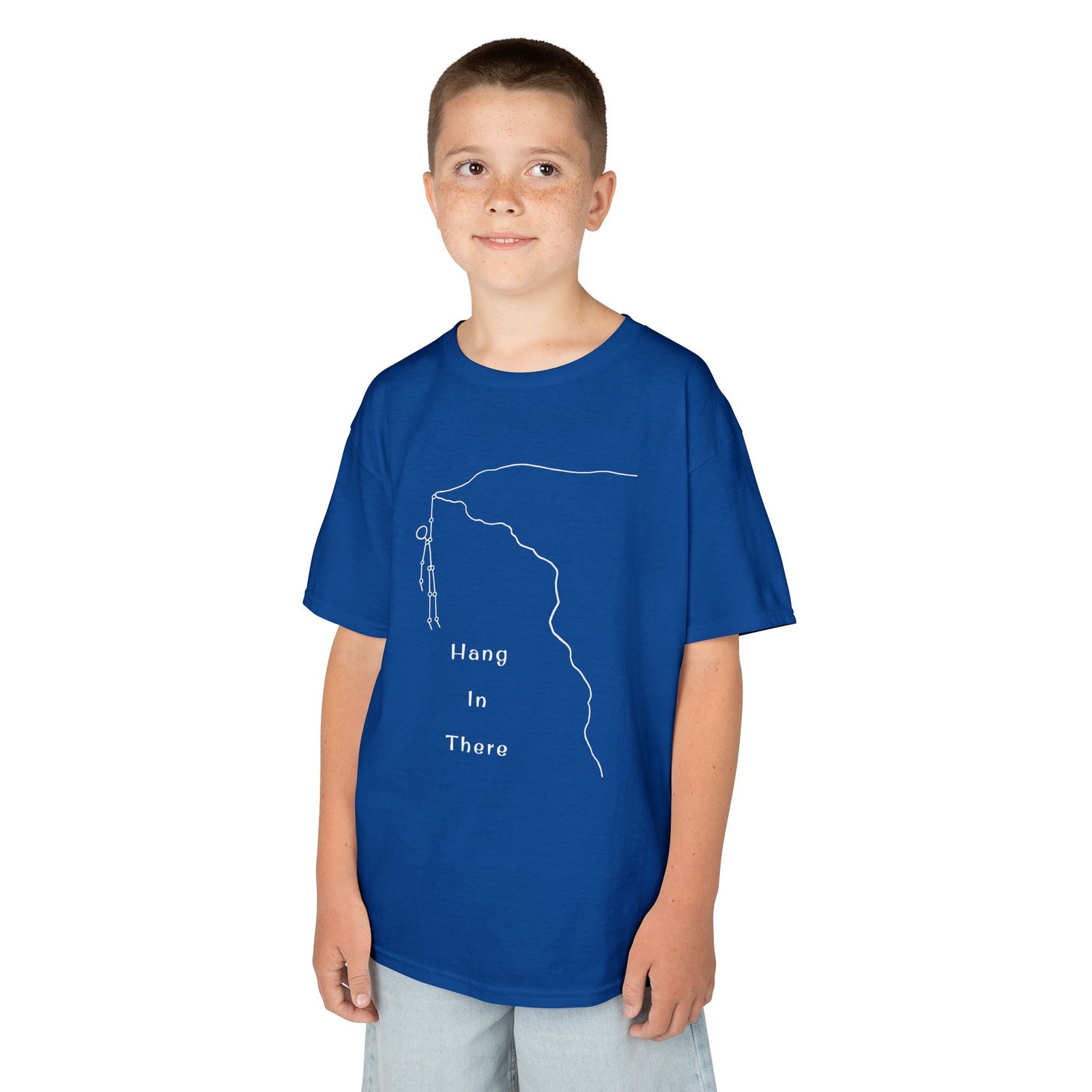 Kids Tee — Minimal Climber Design “Hang In There” - Image 39