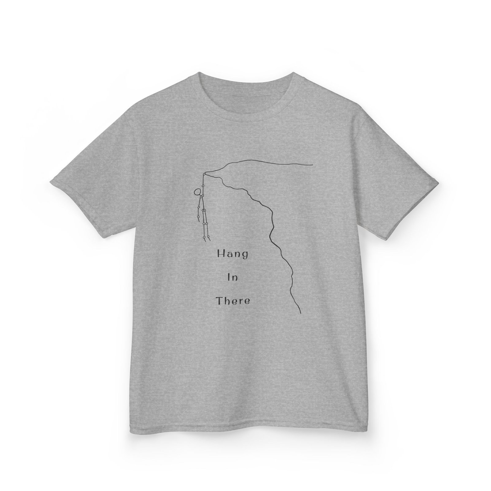 Kids Tee — Minimal Climber Design “Hang In There” - Image 7