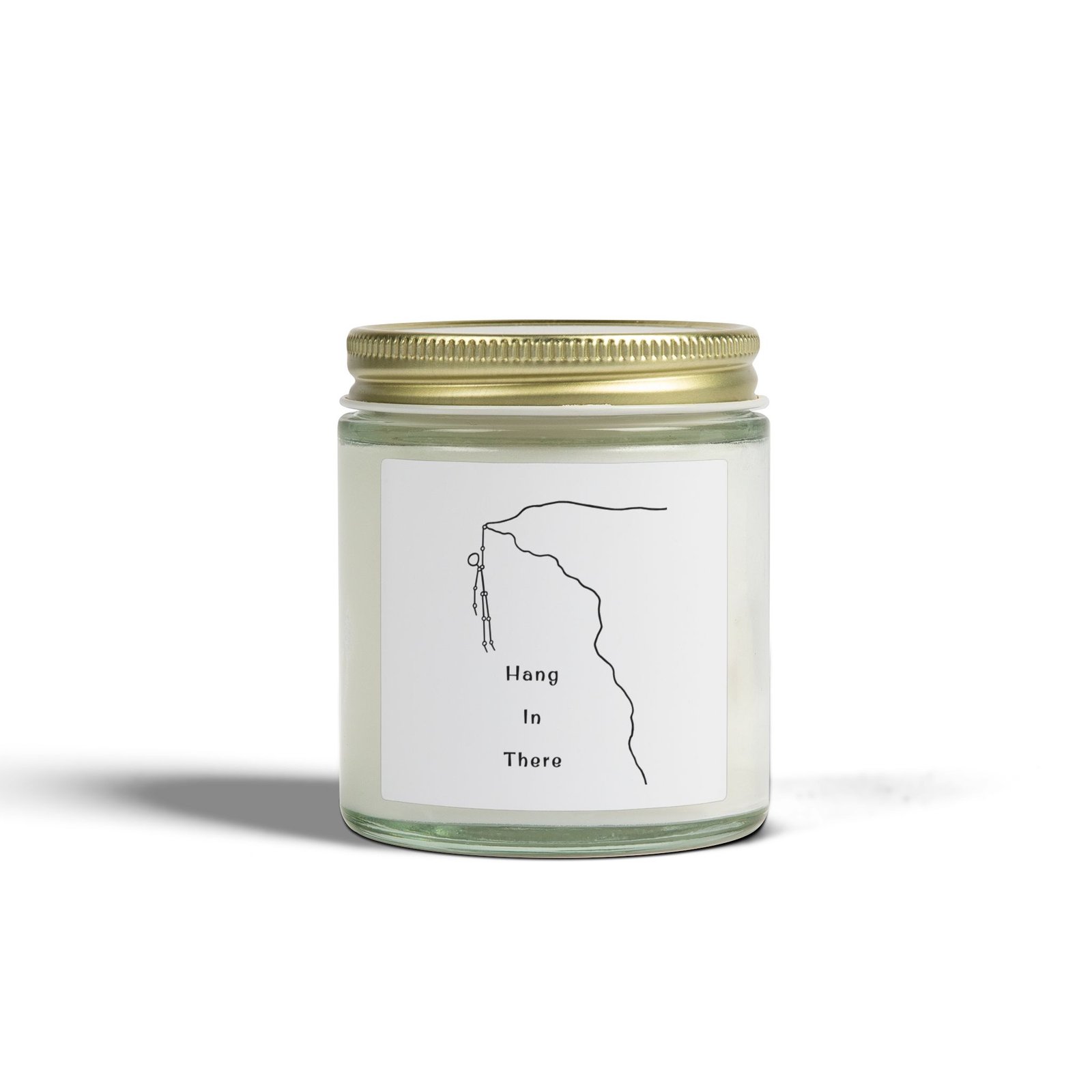 Coconut Apricot Scented Candle (4oz/9oz) — "Hang In There" Inspirational Jar - Image 2