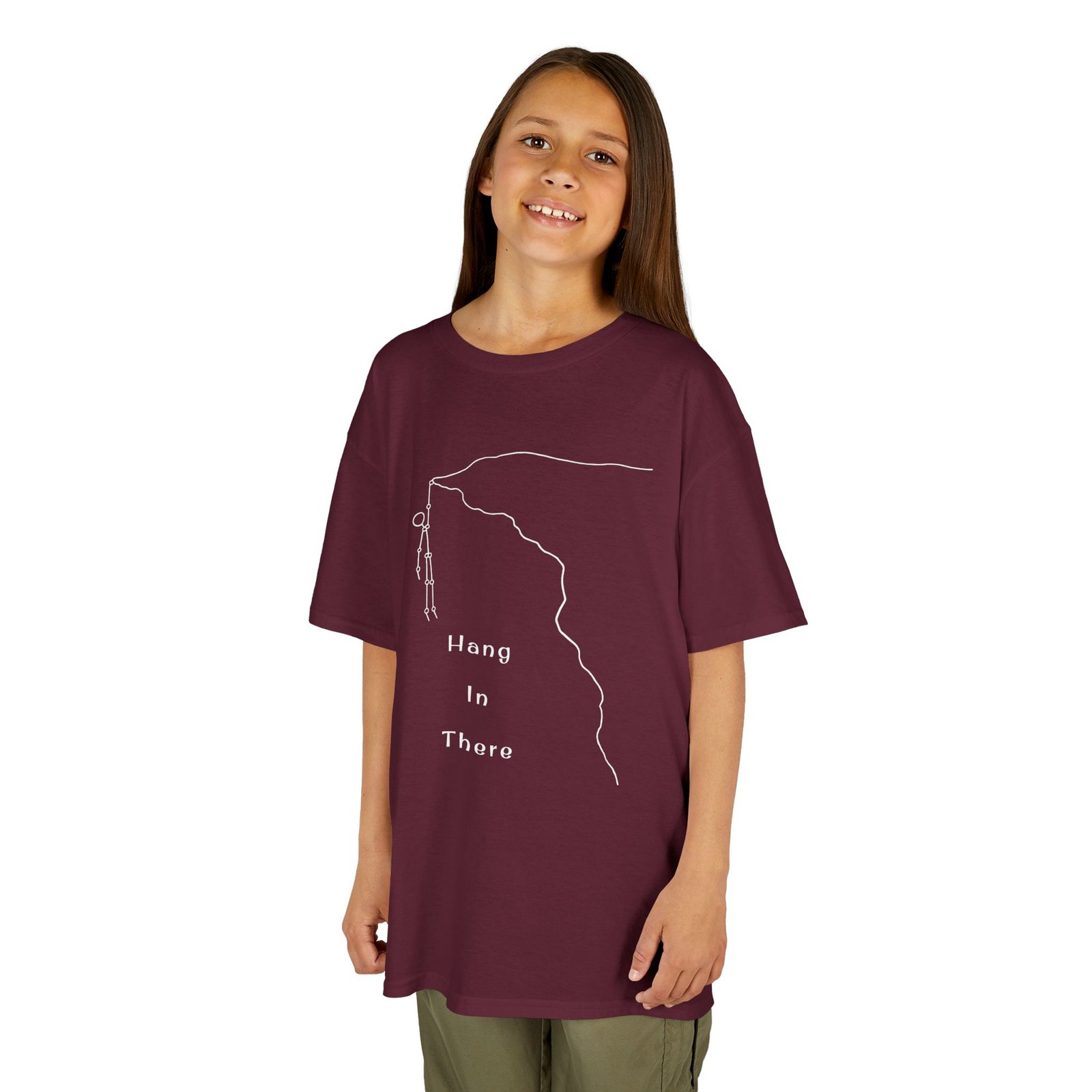 Kids Tee — Minimal Climber Design “Hang In There” - Image 17