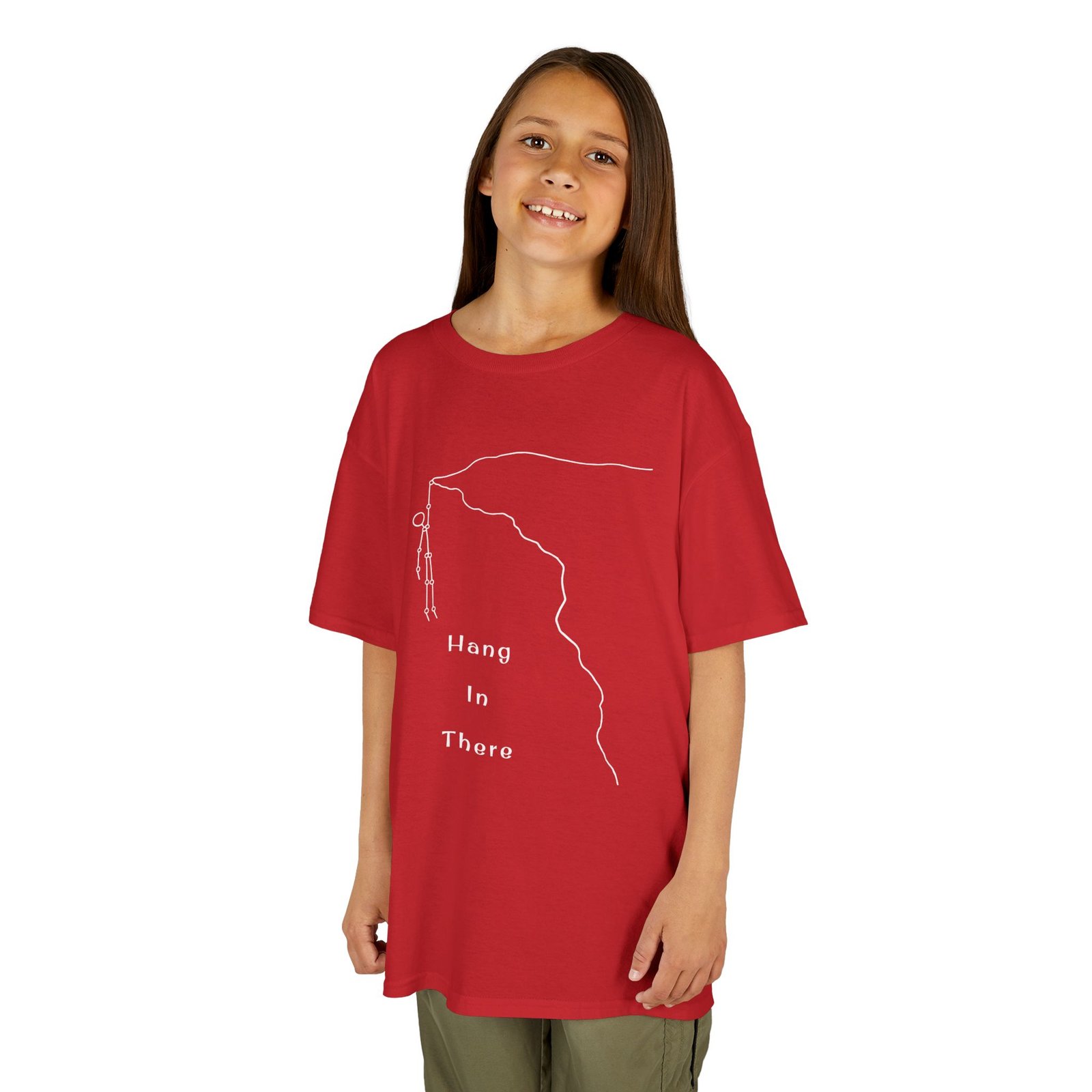 Kids Tee — Minimal Climber Design “Hang In There” - Image 56