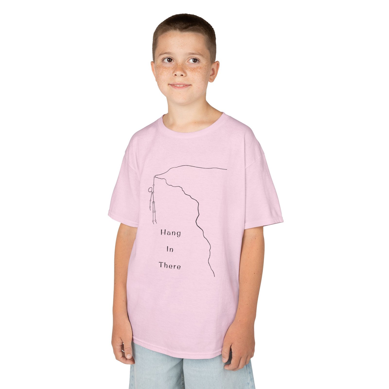 Kids Tee — Minimal Climber Design “Hang In There” - Image 51