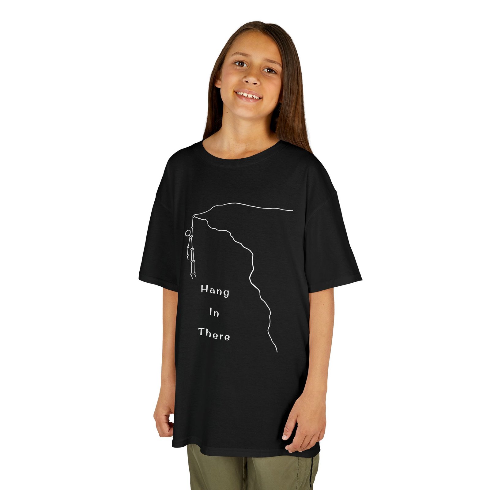 Kids Tee — Minimal Climber Design “Hang In There” - Image 5